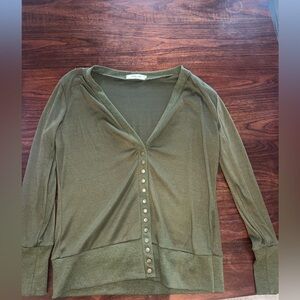 Nenona Sweater, Women's Size XL, Green, Button Up, Long Sleeve Cardigan